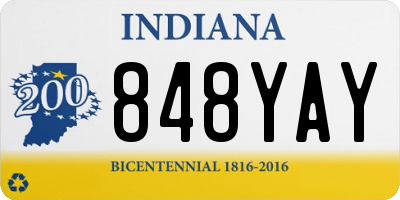 IN license plate 848YAY