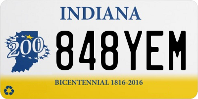 IN license plate 848YEM