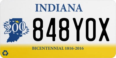 IN license plate 848YOX
