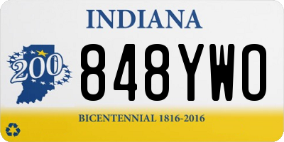 IN license plate 848YWO