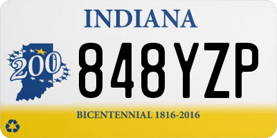 IN license plate 848YZP
