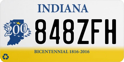 IN license plate 848ZFH