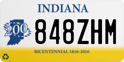 IN license plate 848ZHM