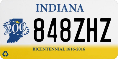 IN license plate 848ZHZ