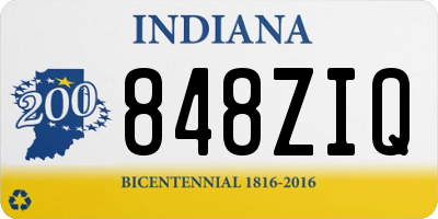 IN license plate 848ZIQ