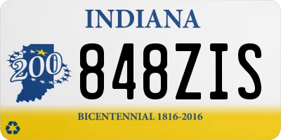 IN license plate 848ZIS