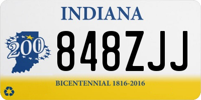IN license plate 848ZJJ