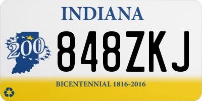 IN license plate 848ZKJ
