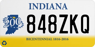 IN license plate 848ZKQ