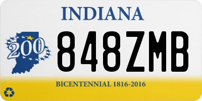 IN license plate 848ZMB
