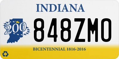 IN license plate 848ZMO