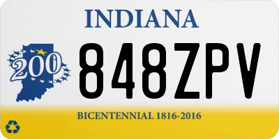 IN license plate 848ZPV