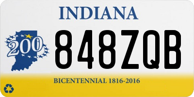 IN license plate 848ZQB