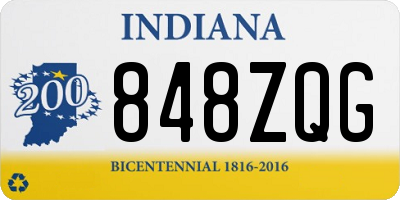 IN license plate 848ZQG