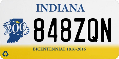 IN license plate 848ZQN