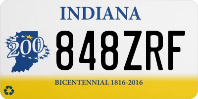 IN license plate 848ZRF
