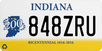 IN license plate 848ZRU