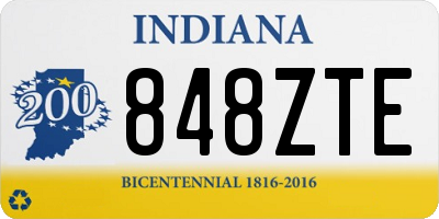 IN license plate 848ZTE