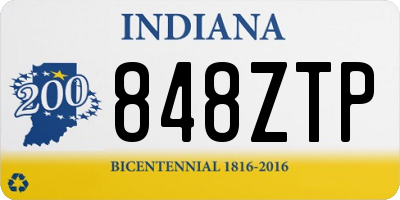 IN license plate 848ZTP
