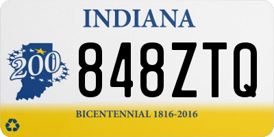 IN license plate 848ZTQ