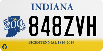 IN license plate 848ZVH