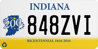 IN license plate 848ZVI