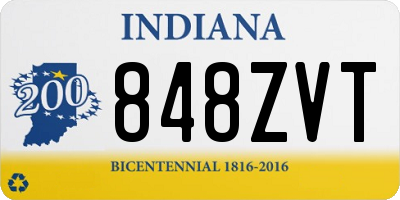 IN license plate 848ZVT