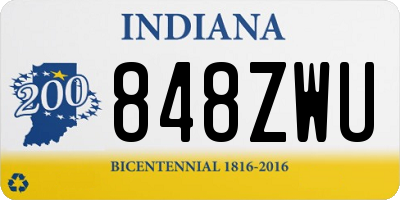 IN license plate 848ZWU