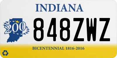 IN license plate 848ZWZ