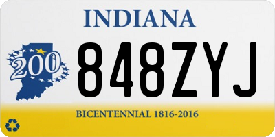 IN license plate 848ZYJ