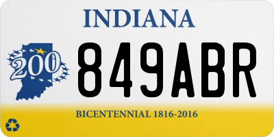 IN license plate 849ABR
