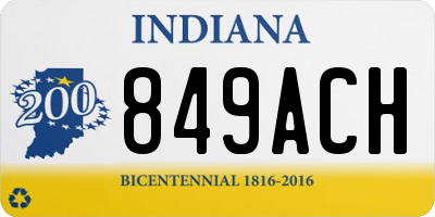 IN license plate 849ACH