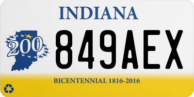 IN license plate 849AEX