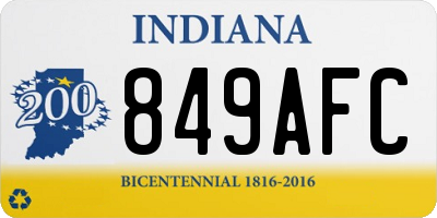 IN license plate 849AFC