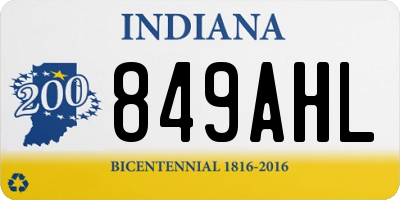 IN license plate 849AHL
