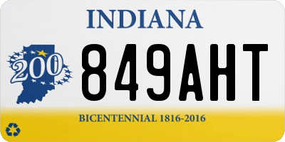 IN license plate 849AHT