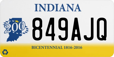 IN license plate 849AJQ