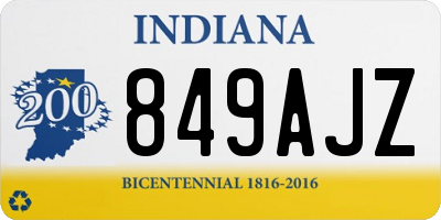 IN license plate 849AJZ