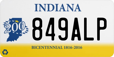 IN license plate 849ALP