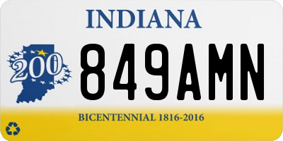 IN license plate 849AMN
