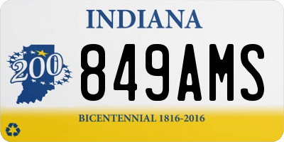 IN license plate 849AMS