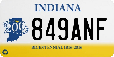 IN license plate 849ANF