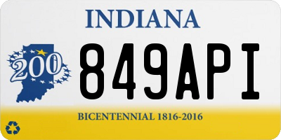 IN license plate 849API