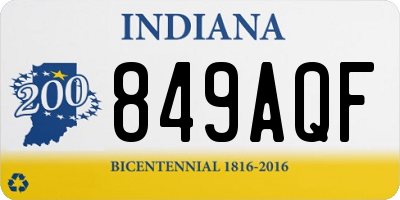IN license plate 849AQF