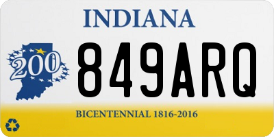 IN license plate 849ARQ