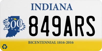 IN license plate 849ARS