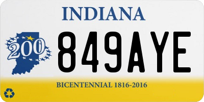 IN license plate 849AYE