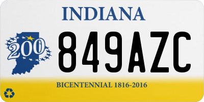IN license plate 849AZC