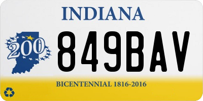 IN license plate 849BAV