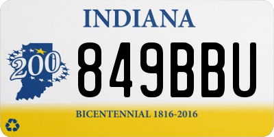 IN license plate 849BBU